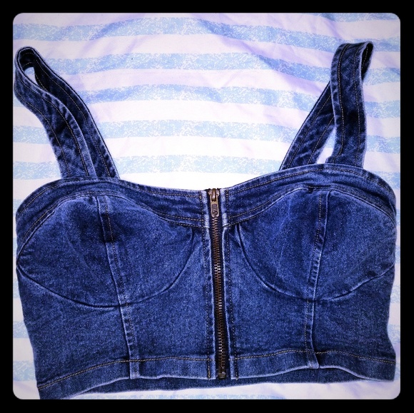 Tops - Denim Crop Top